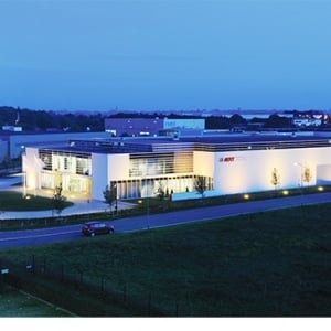 Maastricht Netherlands facility at night