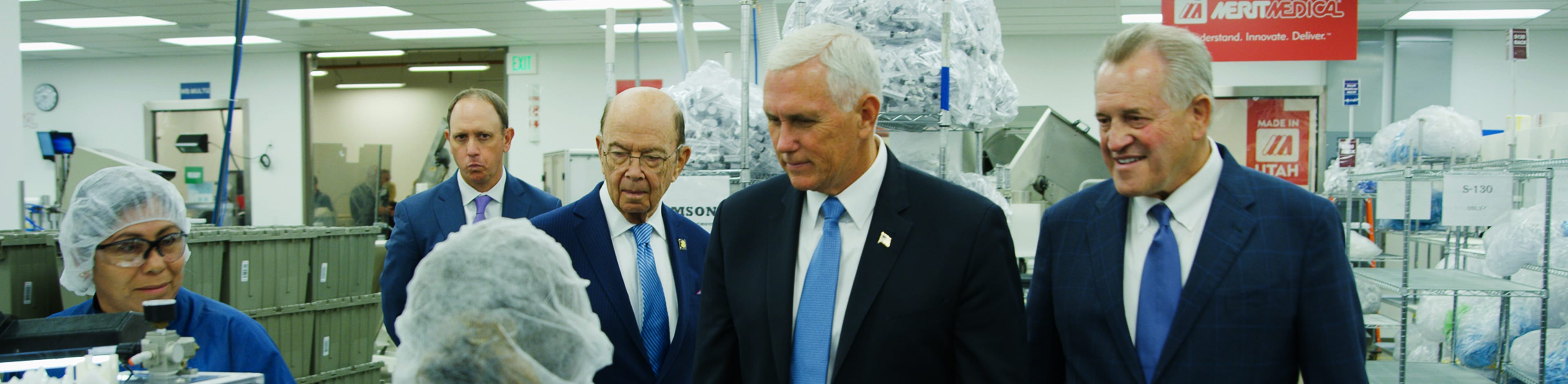 Vice President Pence & Commerce Secretary Ross Visit Merit Medical - Aug 2019