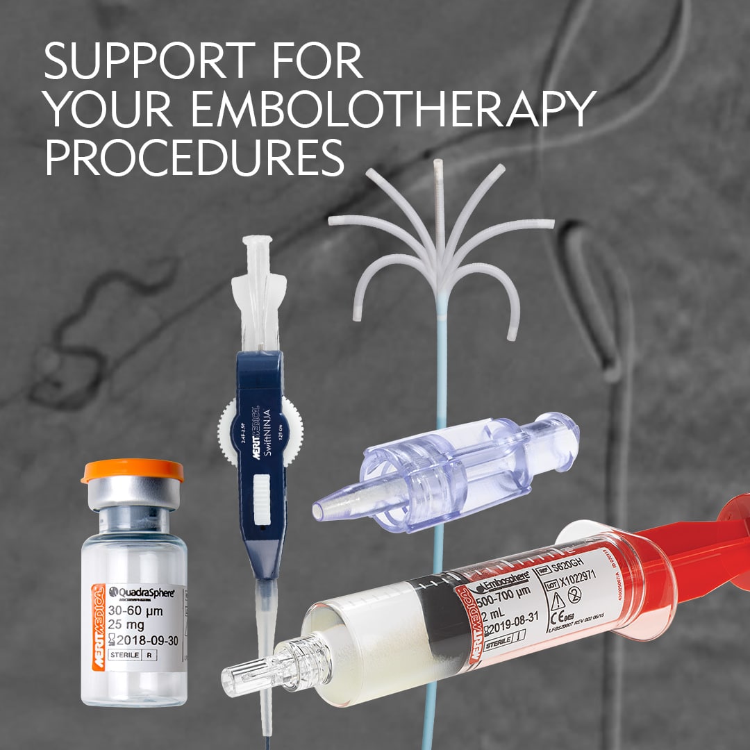 Embolotherapy Procedures - Solutions and Support - Embolics - Torpedo EmboCube - Merit Medical