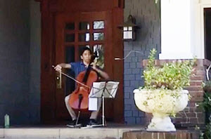 Beong-Soo Kim  playing on porch
