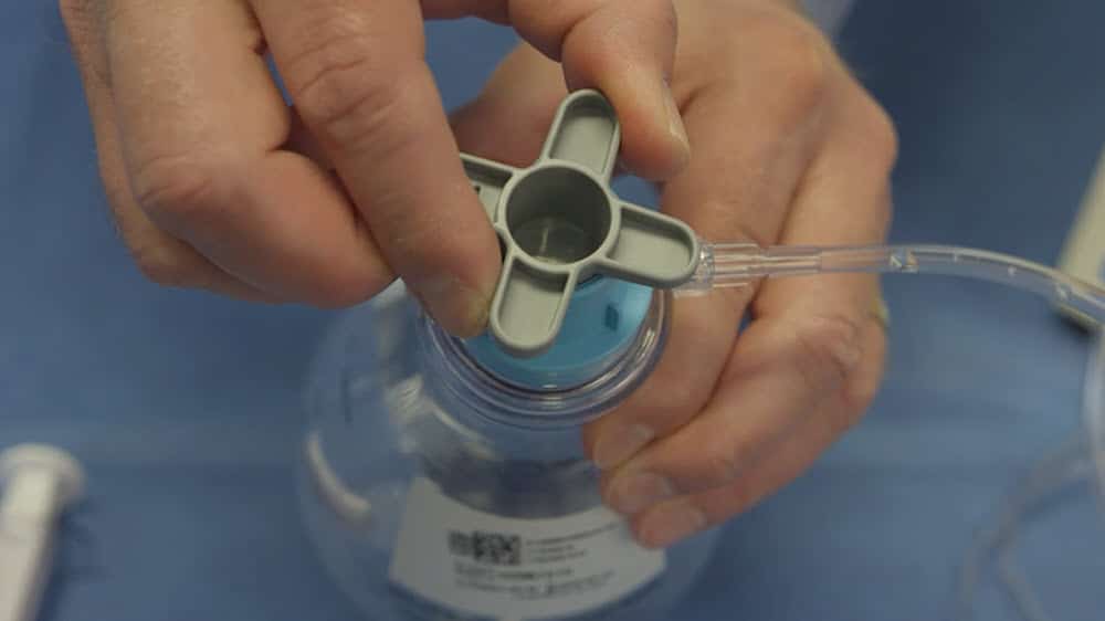 ONE-VAC EVACUATED DRAINAGE BOTTLE IN-SERVICE