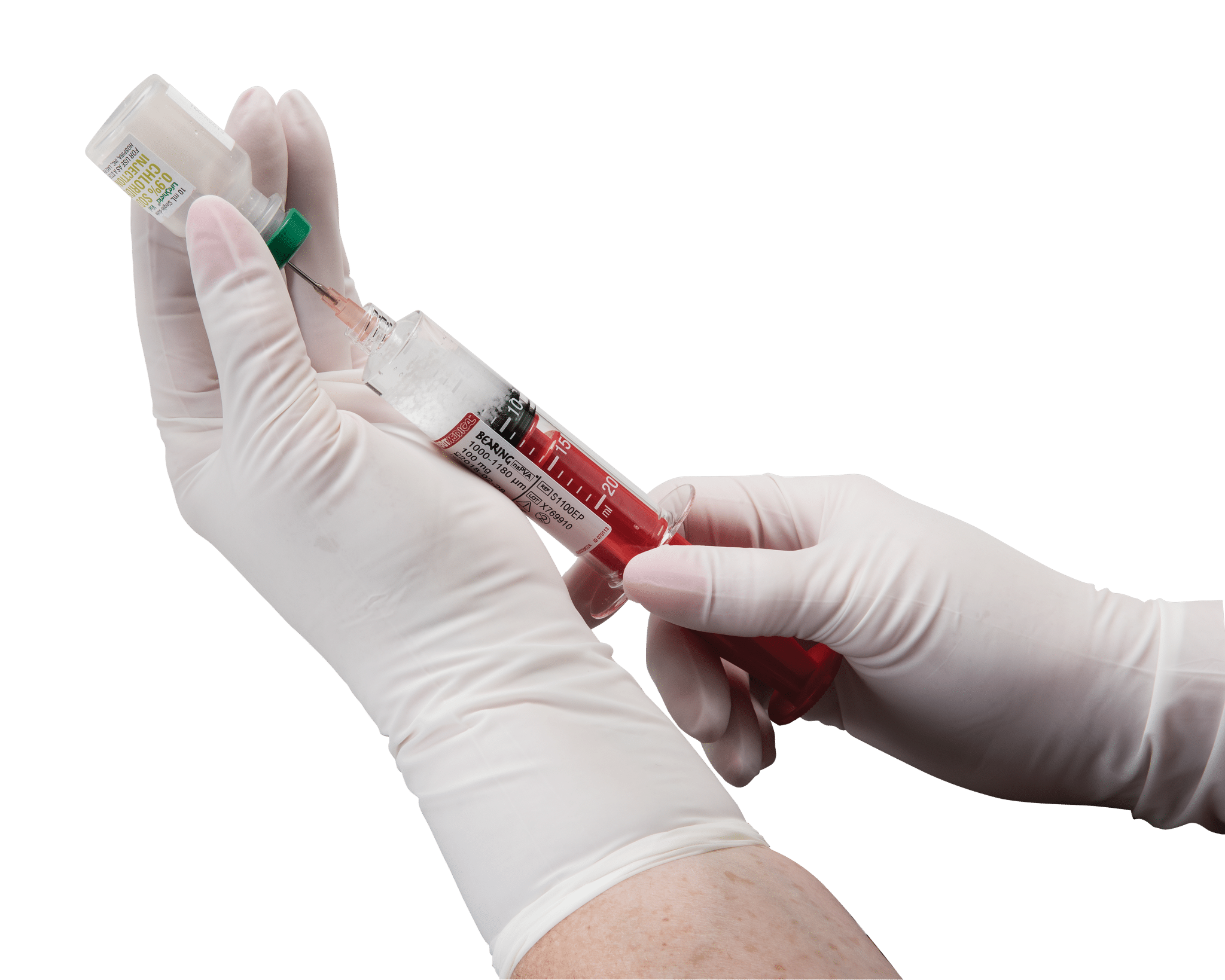 Bearing nsPVA and syringe