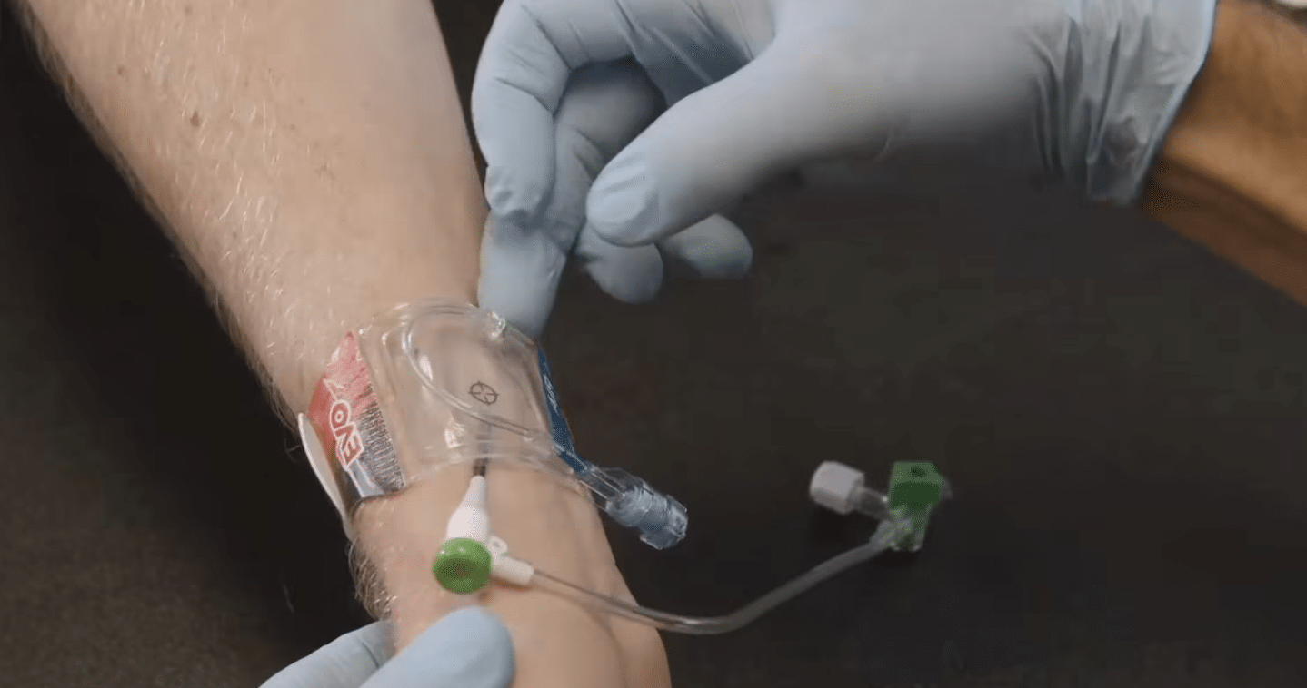 PreludeSYNC EVO on patient's wrist