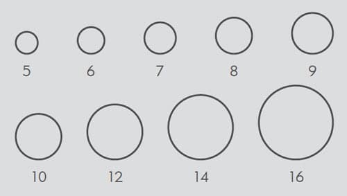 FirstChoice Balloons have a broad range of diameter sizes