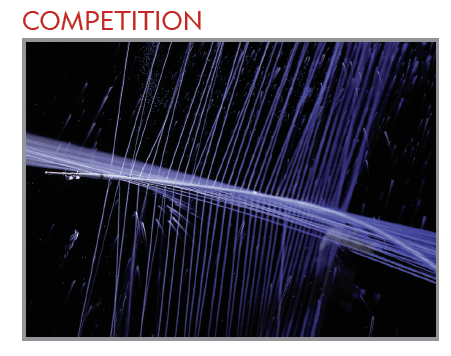 Image of competitive system dispersing therapeutic agent in 4 directions
