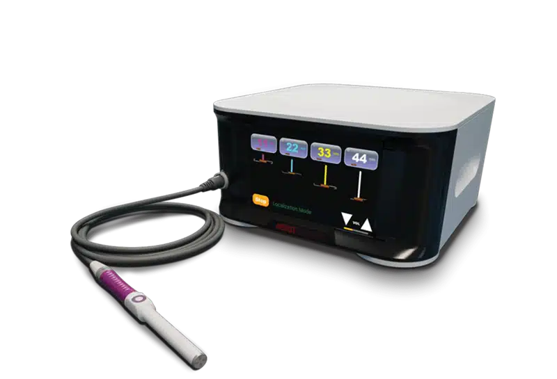SCOUT MD Console image showing touchscreen and surgical guide with SCOUT Select