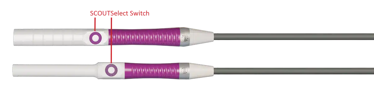 Image of the 2 different Surgical Guides, featuring the SCOUT Select Switch