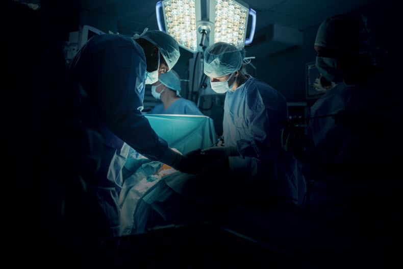 Surgeons in an operating room
