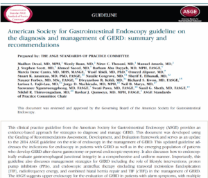 ASGE Guidelines for GERD